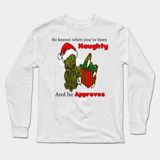 Christmas Santa Cthulhu Long Sleeve T-Shirt